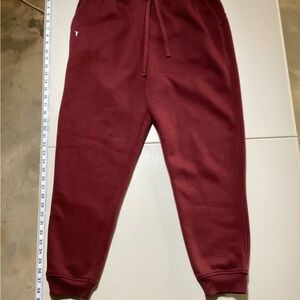 Rae Mode maroon Jogger Sweatpants with Small White Logo